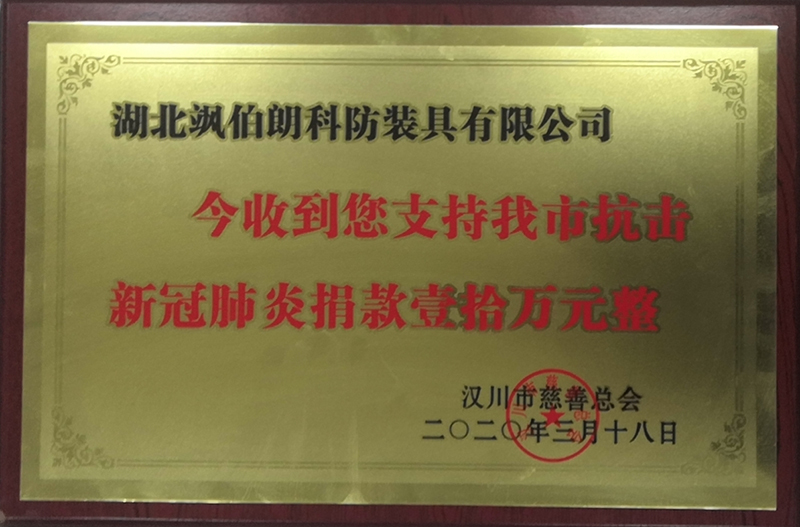 黃岡湖北颯伯朗支援漢川市慈善總會(huì)捐款，攜手抗擊新冠疫情